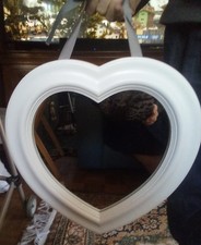 wooden white heart shaped wall