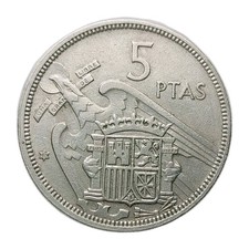 Spain 5 Pesetas 1957 67