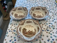 JOHNSON BROS. OLD BRITAIN CASTLES DISHES X 3 RUTHIN CASTLE EXCELLENT CONDITION