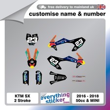 CUSTOM KTM MX Graphics Kit Motocross Graphics SX 50cc SX 50 MINI 2016 2017 2018