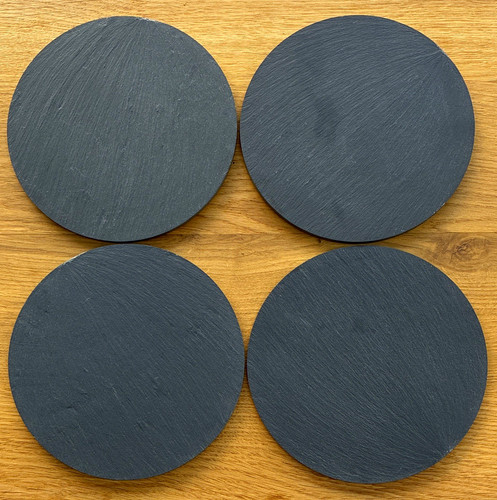 Set round slate plate - slate, mat