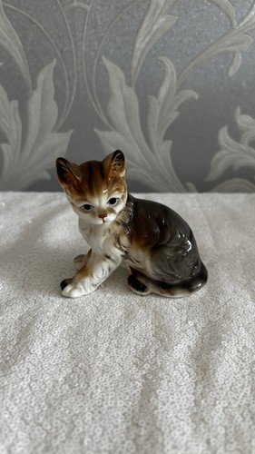 Vintage bone china tabby - china,