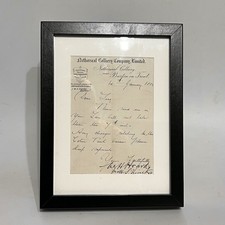 Antique Framed 1886 Document