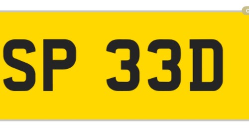 Speed number plate top turbo - plate,