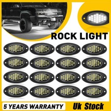 16PCS White LED Rock Light