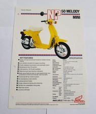 HONDA NP50 MELODY MINI Motorcycle Sales Spec Leaflet FEB 1983