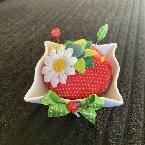 Upcycled pin cushions - upcycled,