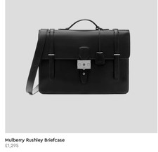 Mulberry Rushley Briefcase NEW RRP £1,295 Black Leather - Amazing Quality