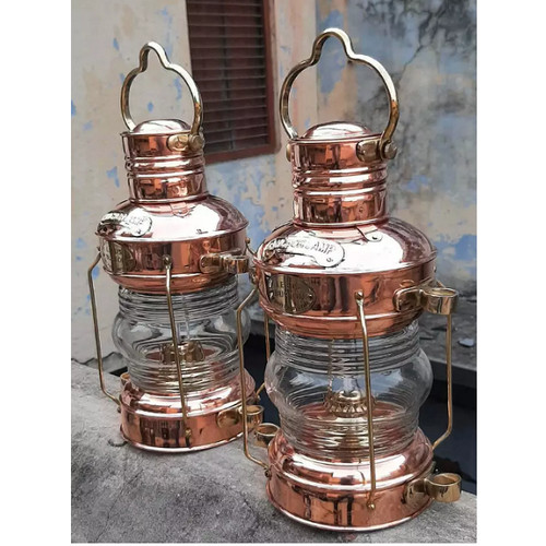 Lantern brass copper - copper, anchor