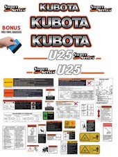 Fits KUBOTA U25 Decal Kit MINI