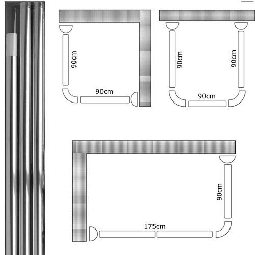 Chrome l shape - &,