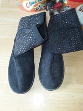 pair of ladies swede boots size 5 in good condition 