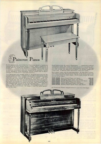 1953 advert plaincrest - plaincrest, piano