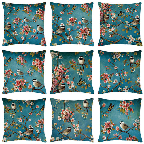 Flower bird butterfly throw - flower,