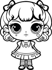 LOL Doll vinyl sticker large
