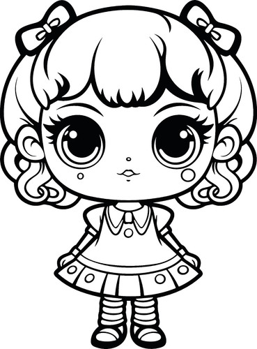 Lol doll vinyl sticker large - lol,