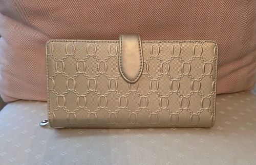 Foxer gold leather bifold - gold,