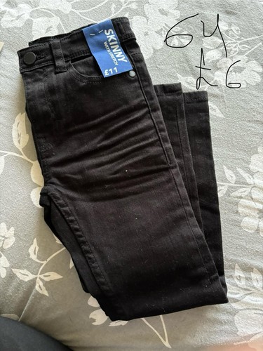 Boys black skinny jeans - black,