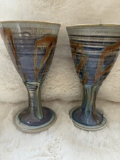 Velvet antler pottery goblets - ,