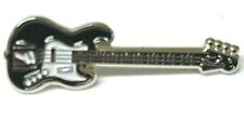 Guitar Metal Pin Badge - Black Guitar - Free postage