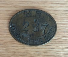 M.R  Midland Railway  M.R Railway Check Token 1844 - 1923 Railway Collectable
