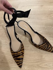 Zara animal print slingback - zara,