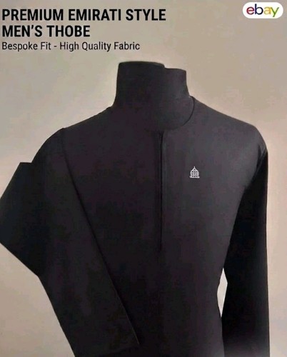 Men premium black thobe with - premium,