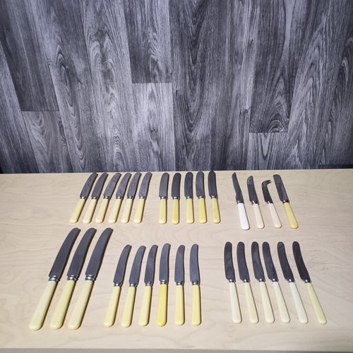 30x vintage faux bone handle - faux,