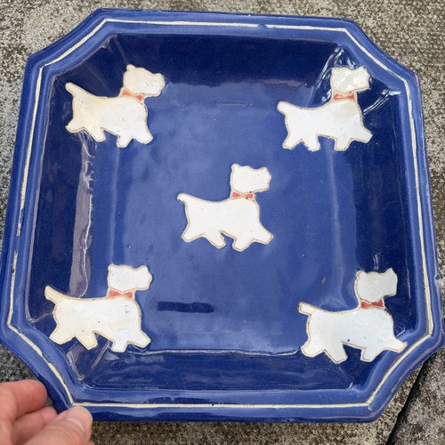 Lovely blue pottery handmade - blue,