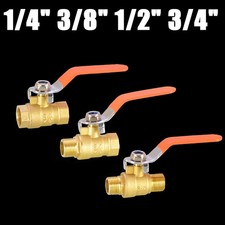 1/4" 3/8" 1/2" 3/4" Ball Valve