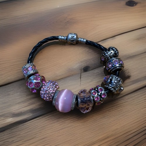 Pandora black woven silver - pandora,