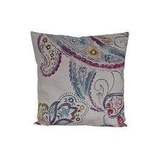 Handmade Cushion Cover in Next Purple Paisley Floral 16"