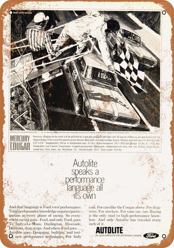 Metal sign 1967 mercury - metal,