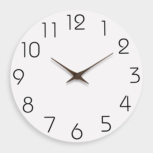 Silent wooden wall - wall, clock