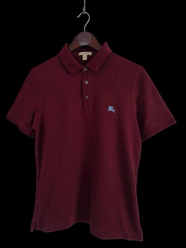 Burberry burgundy cotton polo