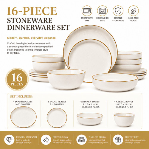 Stoneware dinnerware set - pc,