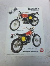Montesa Enduro 75,125, & Enduro 250H, 1970's Original Sales Brochure Rare