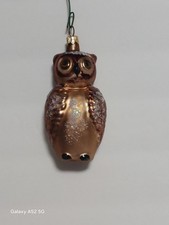 Vintage glass owl - glass, ornament