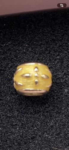 Love links yellow 925 bead - love,