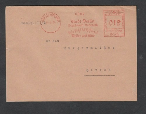 1937 germany envelope cover - germany,