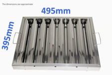 Canopy Grease Baffle Filter Stainless Steel Kitchen Extraction Hood 395x495mm
