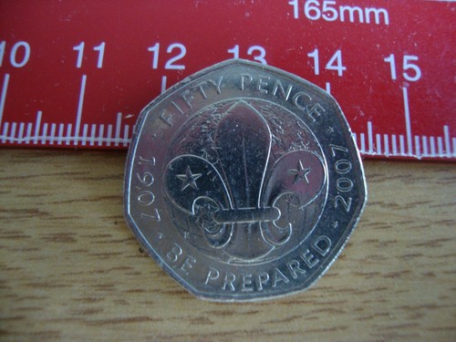2007 50p coin boy scouts - 2007,