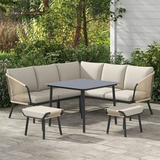 Oxford Corner Rattan Dining Set by Malay – Hardly Used2