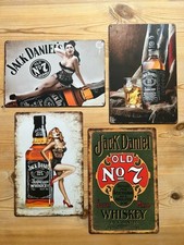 4 x RETRO METAL SIGNS  A4 30cm