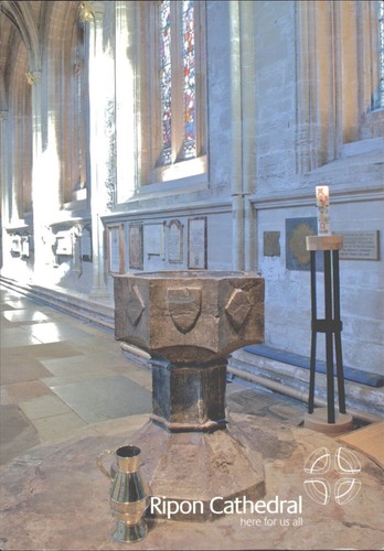 Ripon cathedral baptismal font - cathedral,