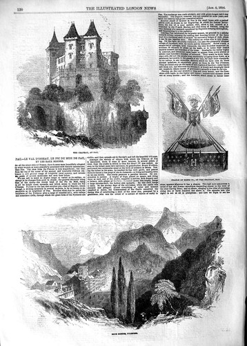 Original old antique print - old,