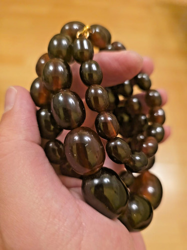 Art deco amber bakelite - art,