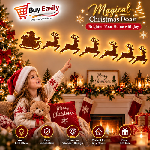 Led reindeer wall - led,