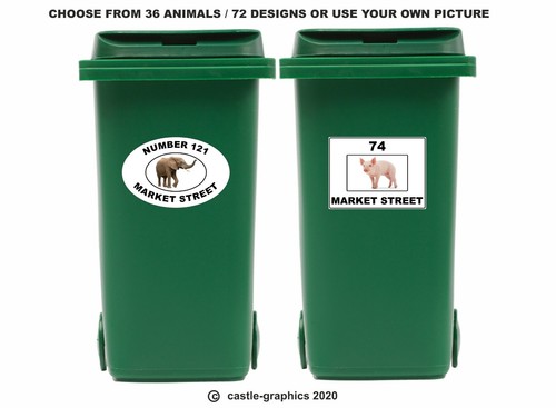 Wheelie bin stickers - bin,