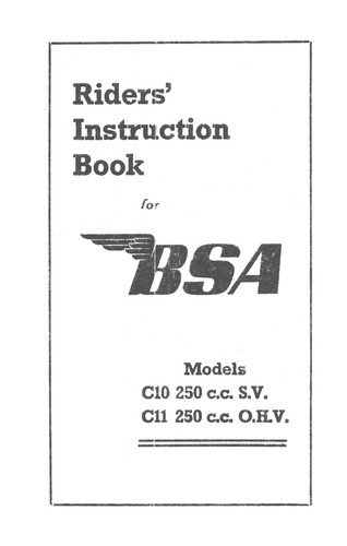 1948 bsa c10 c11 - bsa,